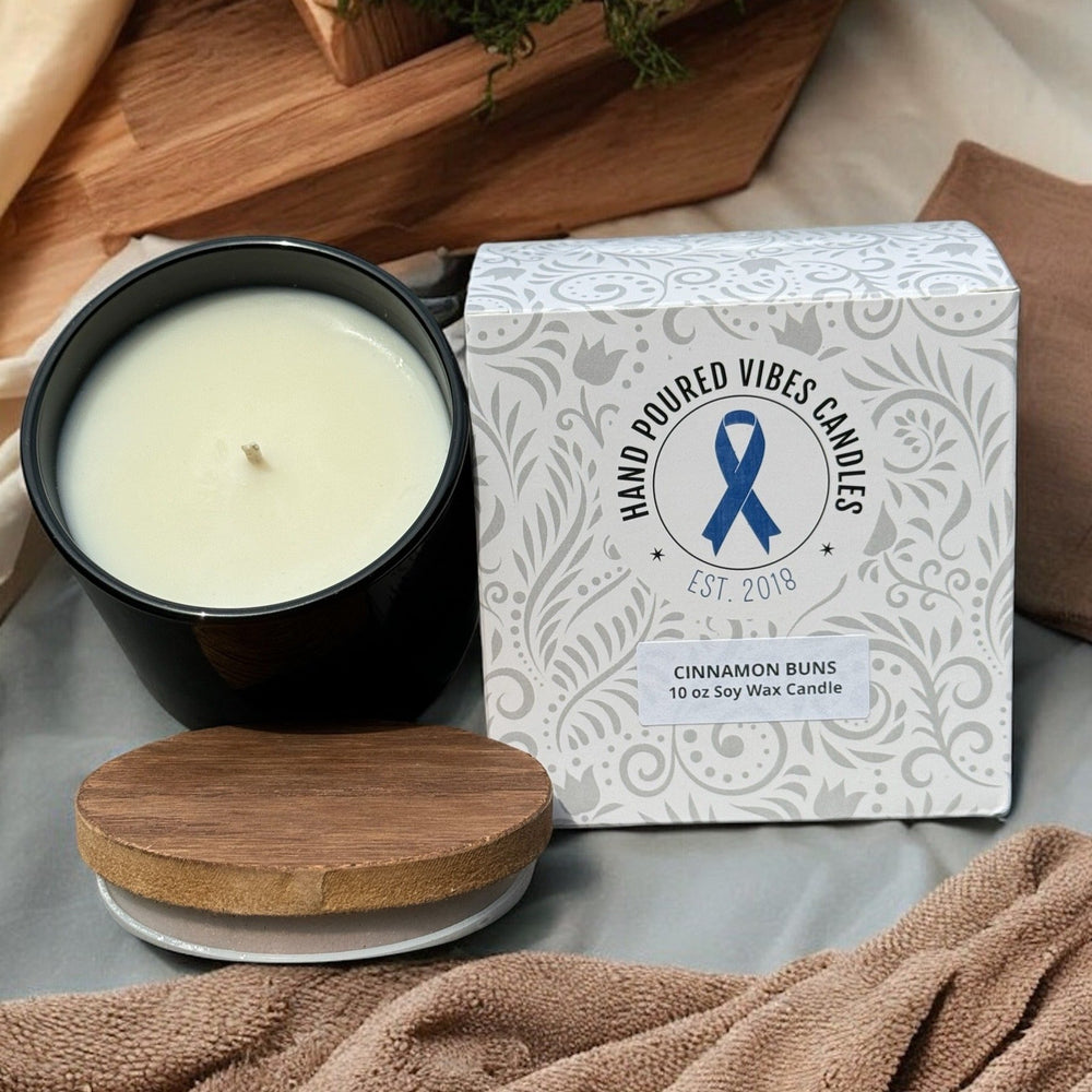 10 oz Glossy Black Soy Wax Candle (Holiday Scents)