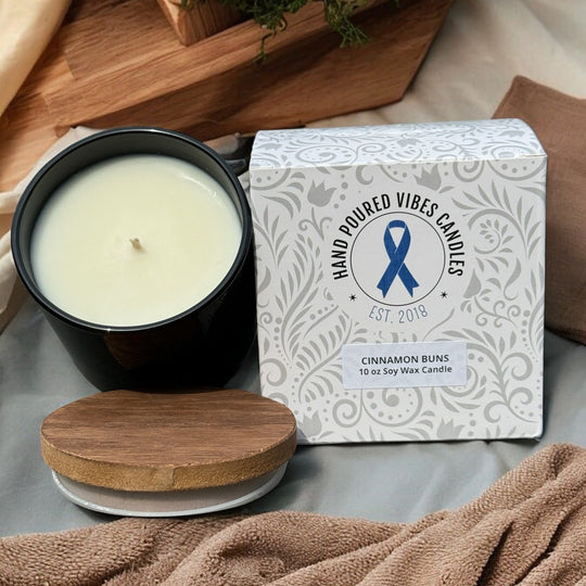10 oz Glossy Black Soy Wax Candle (Holiday Scents)