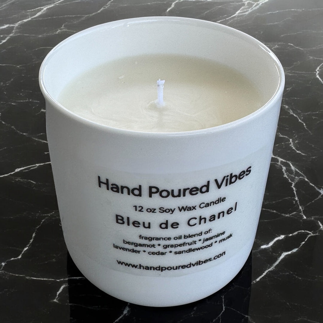 12 oz Bone China "White" Soy Wax Candle "Limited Quantities"