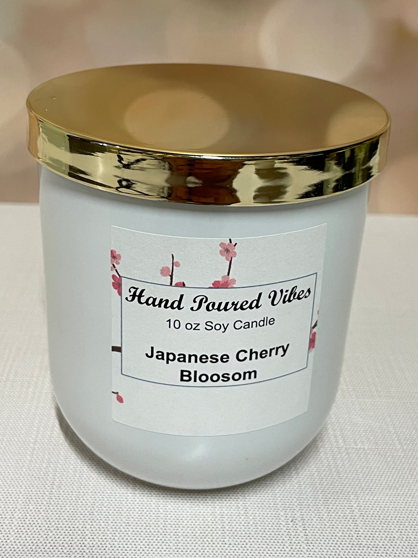 10 OZ GLOSSY WHITE SOY WAX CANDLE