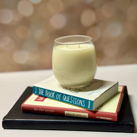 12 OZ  CLEAR GLASS SOY WAX CANDLE