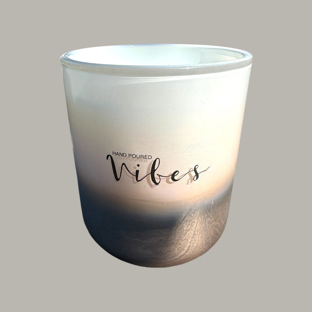 12 oz Ombre White and Bronze Soy Wax Candle