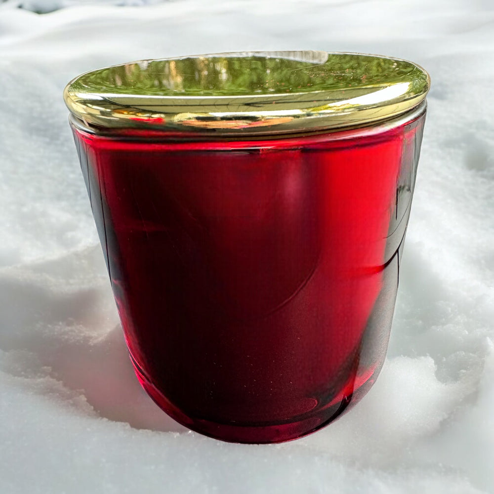 13 oz Christmas Red & Gold "Holiday Stunner" Soy Wax Candle